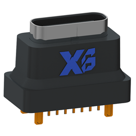 XB-TYPE C 16 P-2 XB縦型防水TYPE C 16 Pin縦型防水USBメスDIP H=9.3